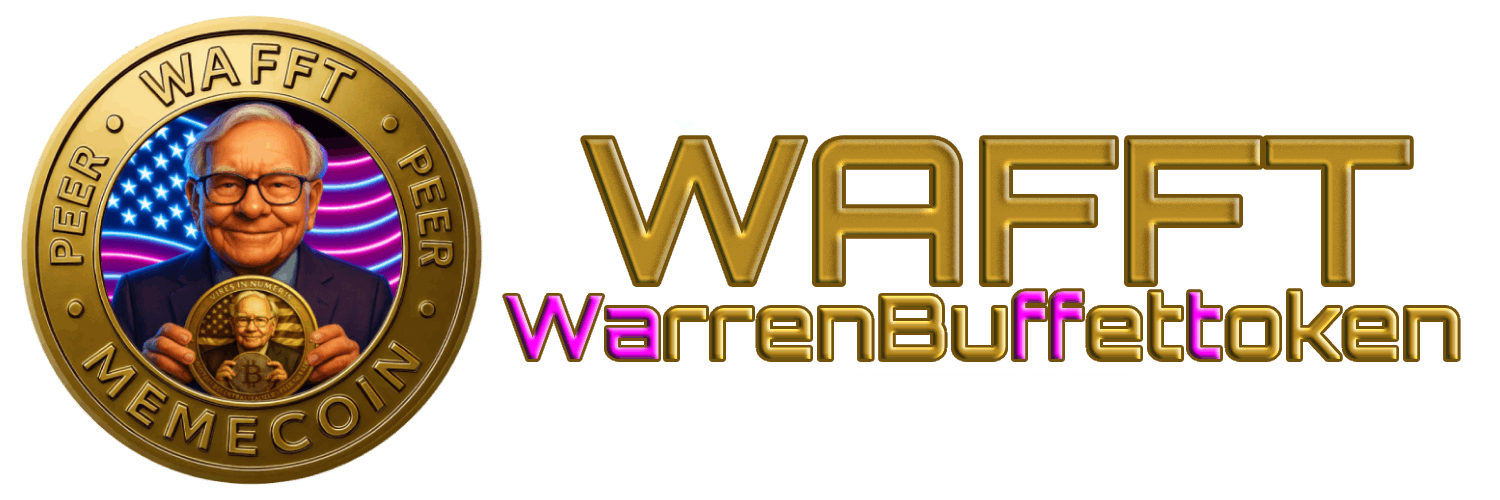 WAFFT horizontal logo featuring the WarrenBuffettoken emblem.