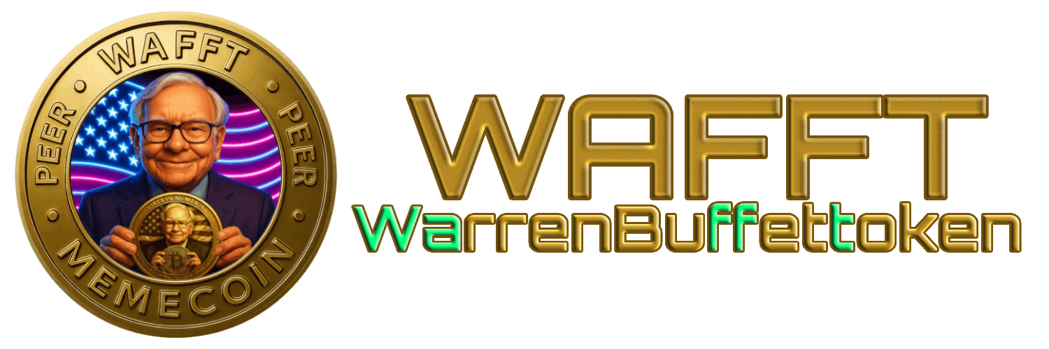 WAFFT horizontal logo featuring the WarrenBuffettoken emblem.