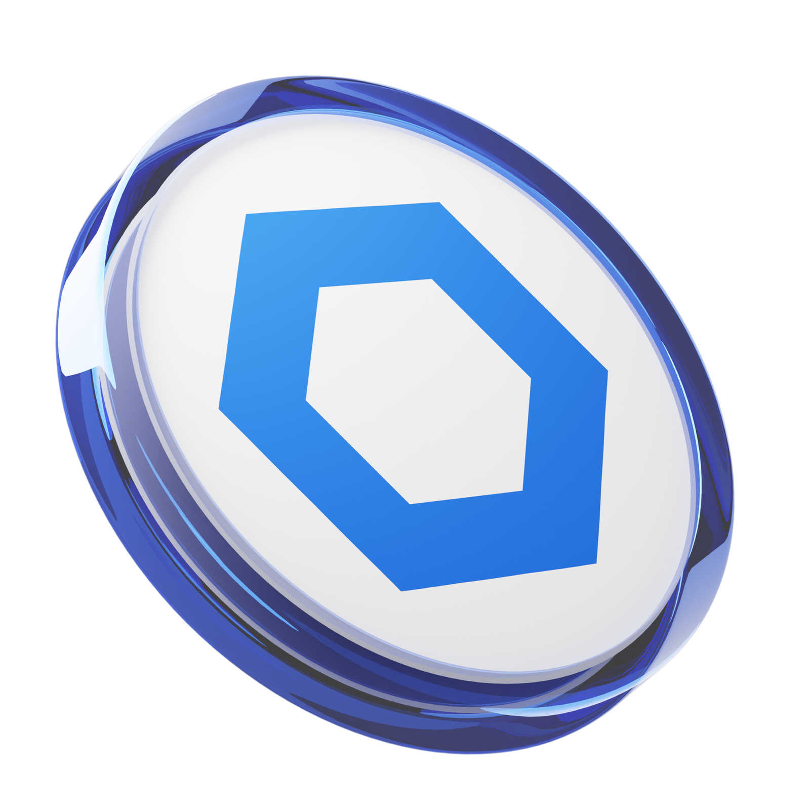 Chainlink token (LINK) coin representing decentralized oracle infrastructure.