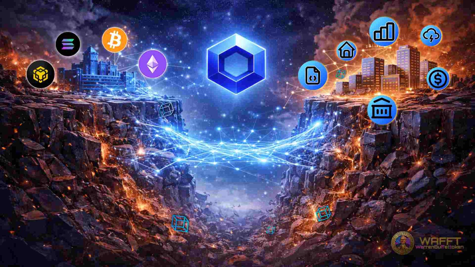 Chainlink bridging blockchains with real-world data and systems.