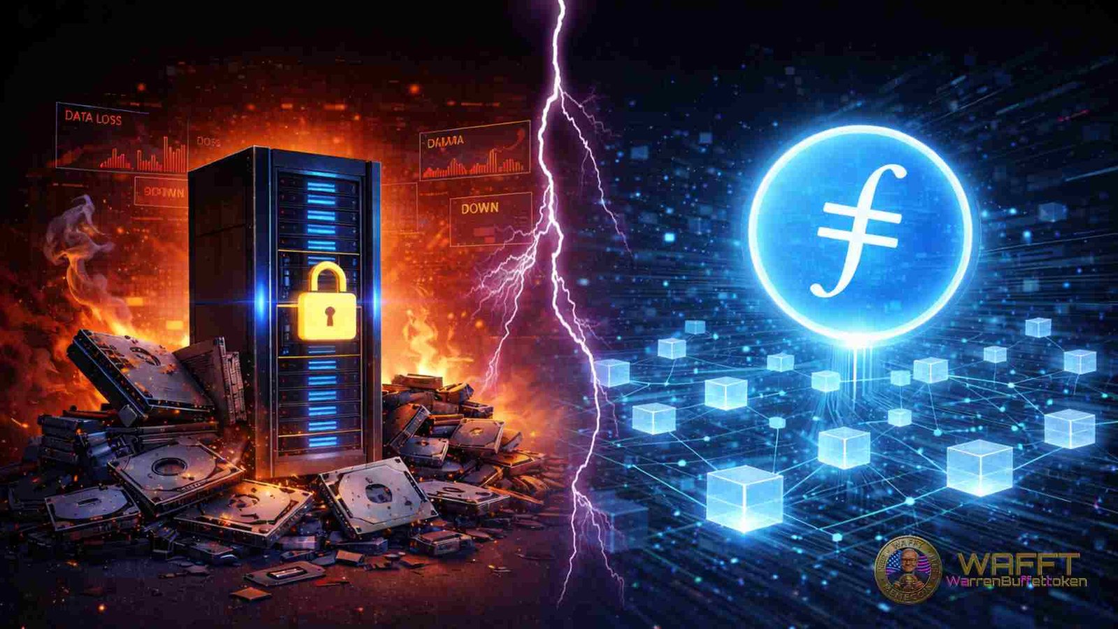 Filecoin solving centralized data loss and storage failures through decentralized storage networks.